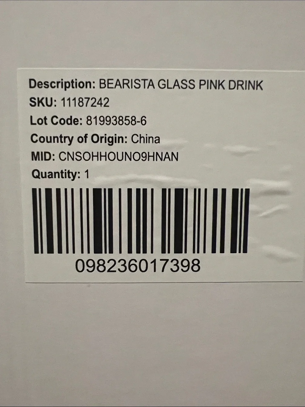 New! Starbucks Bearista Glass Tumbler + Pink Drink Strawberry Straw Topper